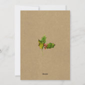 Rustiek verlichte kerstboom Kraft vakantie Feestdagenkaart (Achterkant)