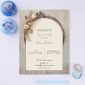 Rustiek Verloving Invitation Flyer (Enkel)