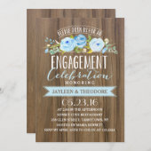 rustiek Verloving | Verlovingsfeest Kaart (Voorkant / Achterkant)