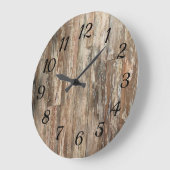Rustiek verweerd hout decor grote klok (Hoek)