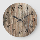 Rustiek verweerd hout decor grote klok (Voorkant)