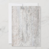 Rustiek Verweerd Hout Elegante Typografie Bruiloft Kaart (Achterkant)