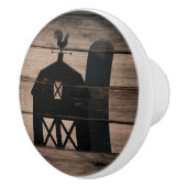 Rustiek Verweerd Hout Zwart Schuur Land Keramische Knop (Rechts)