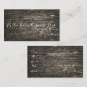 Rustiek verweerd & noodlijdend schuur hout visitekaartje (Voorkant / Achterkant)