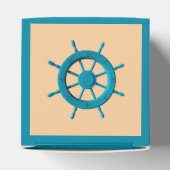 Rustiek Verweerde Boot Stuurwiel Foto Afbeelding Bedankdoosjes (Bovenkant)