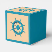 Rustiek Verweerde Boot Stuurwiel Foto Afbeelding Bedankdoosjes (Achterkant)