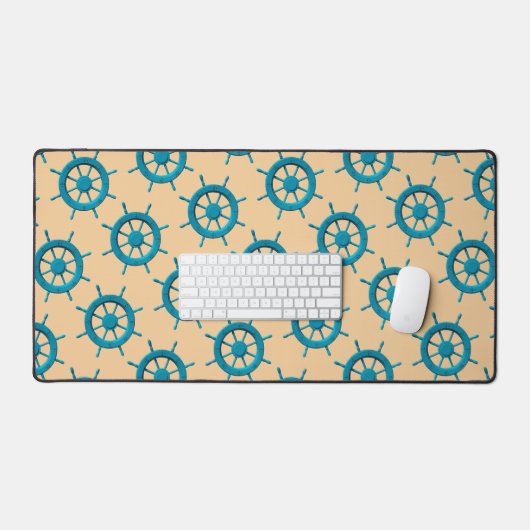 Rustiek Verweerde Boot Stuurwiel Foto Afbeelding Bureaumat (Keyboard & Muis)