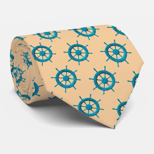 Rustiek Verweerde Boot Stuurwiel Foto Afbeelding Stropdas (Opgerold)