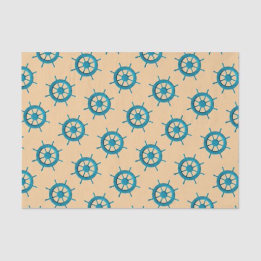 Rustiek Verweerde Boot Stuurwiel Foto Afbeelding Tissuepapier (Voorkant)