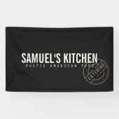 rustiek vet gestempeld Logo donkergrijs Spandoek (Horizontaal)