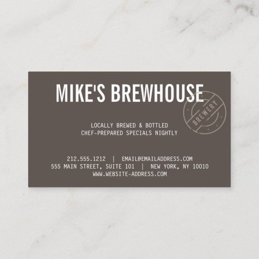  rustiek vet gestempeld Logo ivoor Visitekaartje (Achterkant)