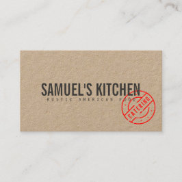  rustiek vet gestempeld Logo kraft Visitekaartje