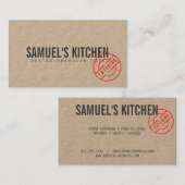  rustiek vet gestempeld Logo kraft Visitekaartje (Voorkant / Achterkant)