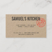  rustiek vet gestempeld Logo kraft Visitekaartje (Achterkant)