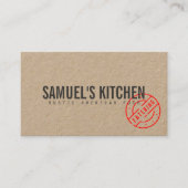  rustiek vet gestempeld Logo kraft Visitekaartje (Voorkant)
