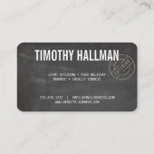  rustiek vet gestempeld Logo krijtbord II Visitekaartje (Achterkant)