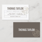  rustiek vet gestempeld wit/bruin II Visitekaartje (Voorkant / Achterkant)