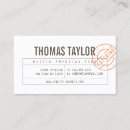  rustiek vet gestempeld wit / bruin visitekaartje
