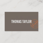  rustiek vet gestempeld wit / bruin visitekaartje (Achterkant)