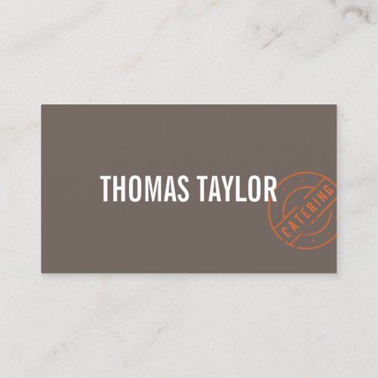 rustiek vet gestempeld wit / bruin visitekaartje (Achterkant)