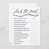 Rustiek Vind het Gast Vrijgezellenfeest Spel Informatiekaartje (Voorkant / Achterkant)