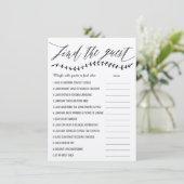 Rustiek Vind het Gast Vrijgezellenfeest Spel Informatiekaartje (Staand voorkant)