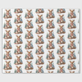 Rustiek vintage kerst inpakpapier (Vlak)