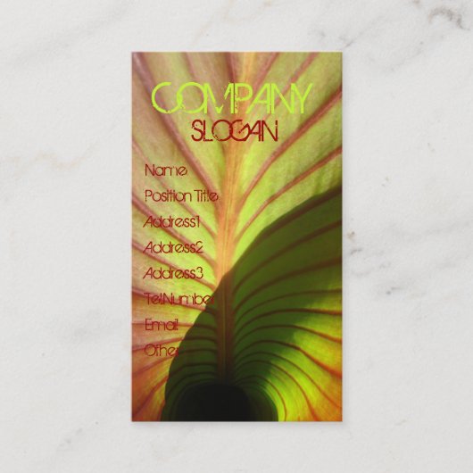 Rustiek Visitekaartje (Voorkant)