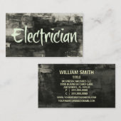 rustiek Visitekaartje voor elektriciens (Voorkant / Achterkant)