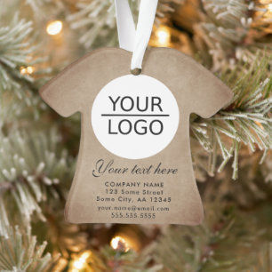 Rustiek Voeg uw Logo toe met Aangepaste Tekst Prom Ornament