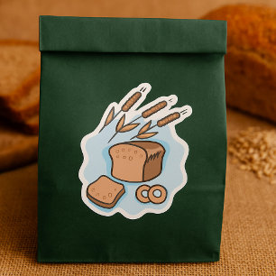 Rustiek Volkoren Brood Boerderij Eten Vierkante Sticker