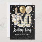 Rustiek Volwassene 50e Verjaardagsfeestje Kaart (Voorkant)