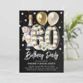 Rustiek Volwassene 60e Verjaardagsfeestje Kaart (Staand voorkant)