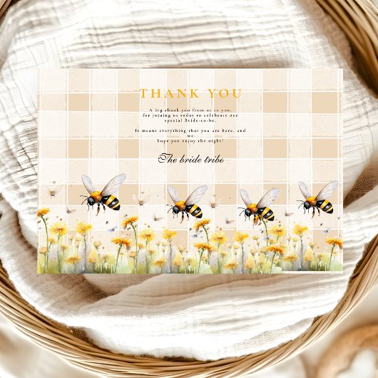 Rustiek vond ze haar honingbruid bedankkaart