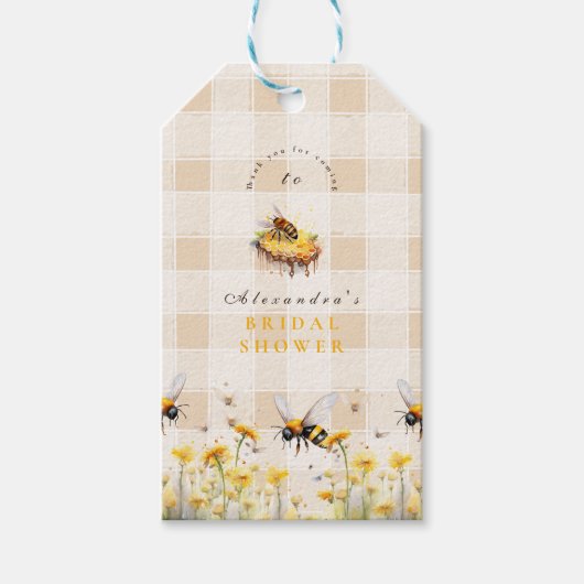 Rustiek vond ze haar honingbruid cadeaulabel (Voorkant)