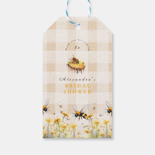 Rustiek vond ze haar honingbruid cadeaulabel (Achterkant)