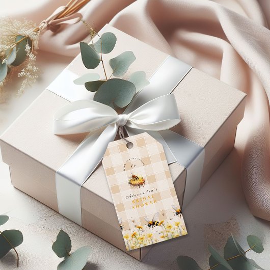 Rustiek vond ze haar honingbruid cadeaulabel