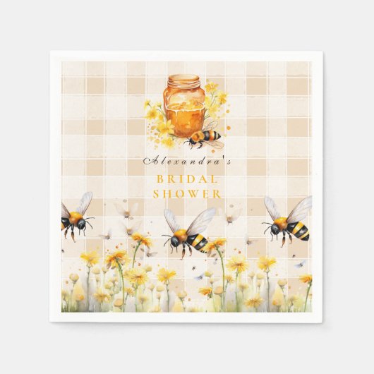 Rustiek vond ze haar honingbruid servet (Voorkant)