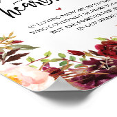 Rustiek voor altijd in onze harten herdenkingsbord poster (Hoek)