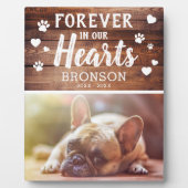 Rustiek Voor Altijd In Onze Harten Huisdier Herden Fotoplaat (Voorkant)