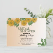 Rustiek Vrijgezellenfeest bloemblaadjes Golden Omb Kaart (Staand voorkant)