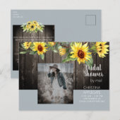 Rustiek Vrijgezellenfeest door Mail II Zonnebloem  Uitnodiging Briefkaart (Voorkant / Achterkant)