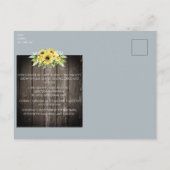 Rustiek Vrijgezellenfeest door Mail II Zonnebloem  Uitnodiging Briefkaart (Achterkant)