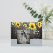 Rustiek Vrijgezellenfeest door Mail II Zonnebloem  Uitnodiging Briefkaart (Staand voorkant)