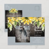 Rustiek Vrijgezellenfeest door Mail Zonnebloem & F Uitnodiging Briefkaart (Voorkant / Achterkant)