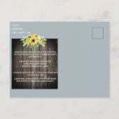 Rustiek Vrijgezellenfeest door Mail Zonnebloem & F Uitnodiging Briefkaart (Achterkant)