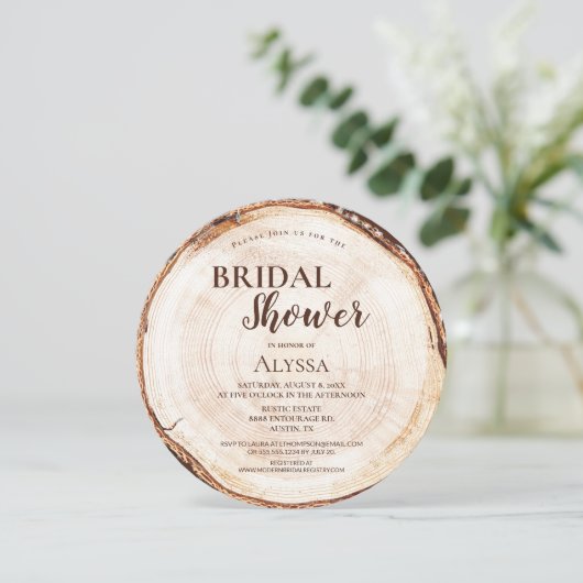 Rustiek Vrijgezellenfeest Houten Gesneden Graan Cu Kaart (Staand voorkant)