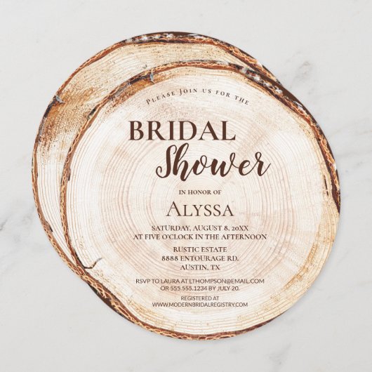 Rustiek Vrijgezellenfeest Houten Gesneden Graan Cu Kaart (Voorkant / Achterkant)