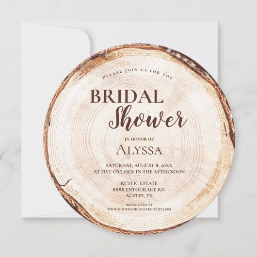 Rustiek Vrijgezellenfeest Houten Gesneden Graan Cu Kaart (Voorkant)