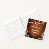 Rustiek Vrijgezellenfeest Houten Kant Lights Cadea Notitieboek (Binnen)